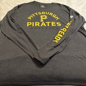 Fanatic Baseball Men's 3‎ XL Long Sleeve Pittsburgh Pirates Shirt Black & Yellow